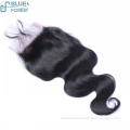 unprocessed natural color Top quality cheap Indian virgin hair top closure